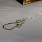 Geometric Sterling Silver Necklace with Apatite Accent Beads and Peridot Stones