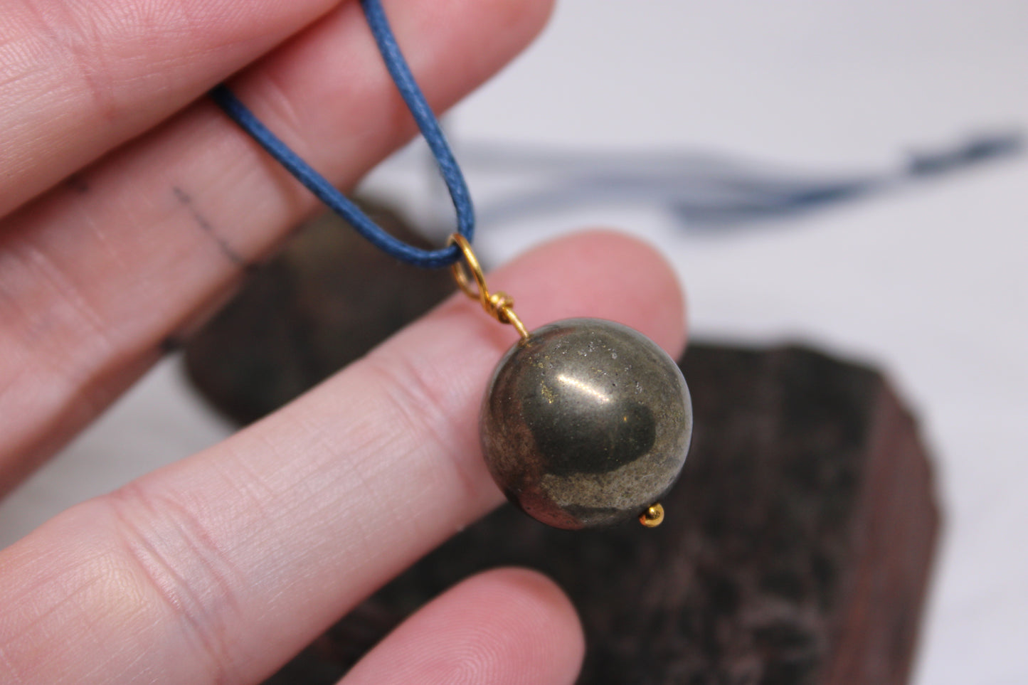 Pyrite Sphere Pendant