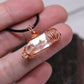 Copper Wire Wrapped Arkansas Crystal Point Pendant