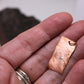 Hammered Stamped Angel Number Copper Pendant with Rutile Quartz Stone Setting