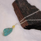 Sonoran Turquoise and Amber Pendant with Sterling Silver Wire Wrap: Minimalist Design