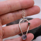 Green Tourmaline and Amethyst Sterling Silver Pendant Sterling Silver