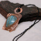 Large Antique Style Blue Apatite Necklace