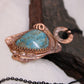 Large Antique Style Blue Apatite Necklace