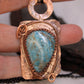 Large Antique Style Blue Apatite Necklace