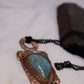 Large Antique Style Blue Apatite Necklace