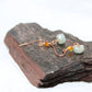 Copper Kyanite and Amber Earrings