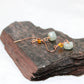 Copper Kyanite and Amber Earrings