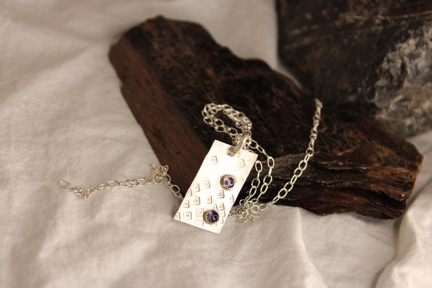 Iolite Sterling Silver Pendant