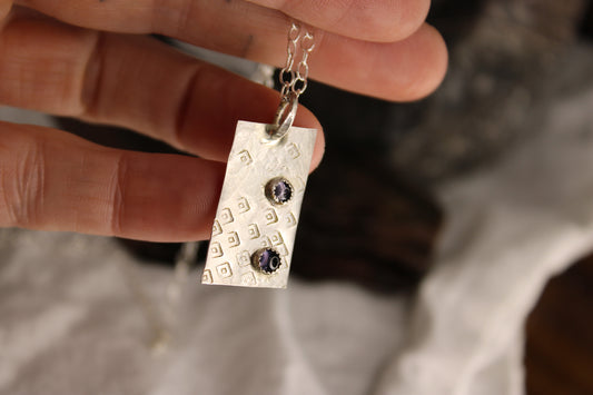 Iolite Sterling Silver Pendant