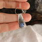 Geometric Pyramid Circle Blue Kyanite Sterling Silver Necklace