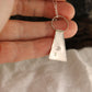 Geometric Pyramid Circle Blue Kyanite Sterling Silver Necklace