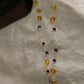 Sterling Silver Beaded Chain Necklace Moonstone and Amber Stones