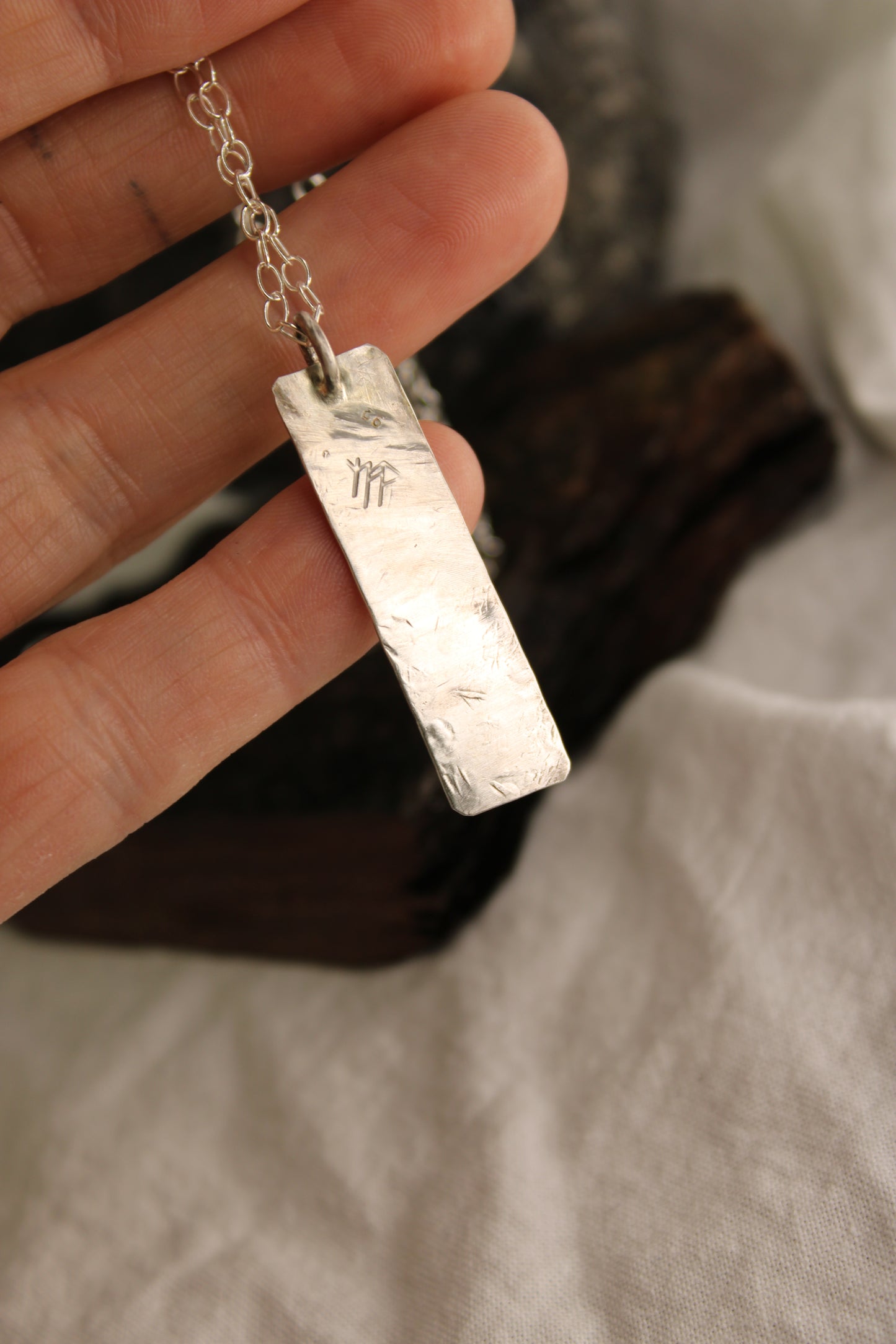 Sterling Silver Southwestern Stamped Pendant Jewelry