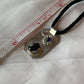 Sterling Silver Geometric Pendant Necklace Amethyst and Iolite