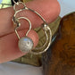 Sterling Silver Moonstone Spiral Circle Pendant