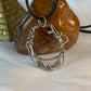 Fused Sterling Silver Necklace Circle Spiral Geometric Design