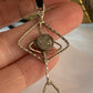 Rutilated Golden Thread Quartz Sterling Silver Viking Rune Pendant Necklace