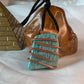 Huge Amazonite Copper Pendant Abstract Geometric Design