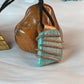 Huge Amazonite Copper Pendant Abstract Geometric Design