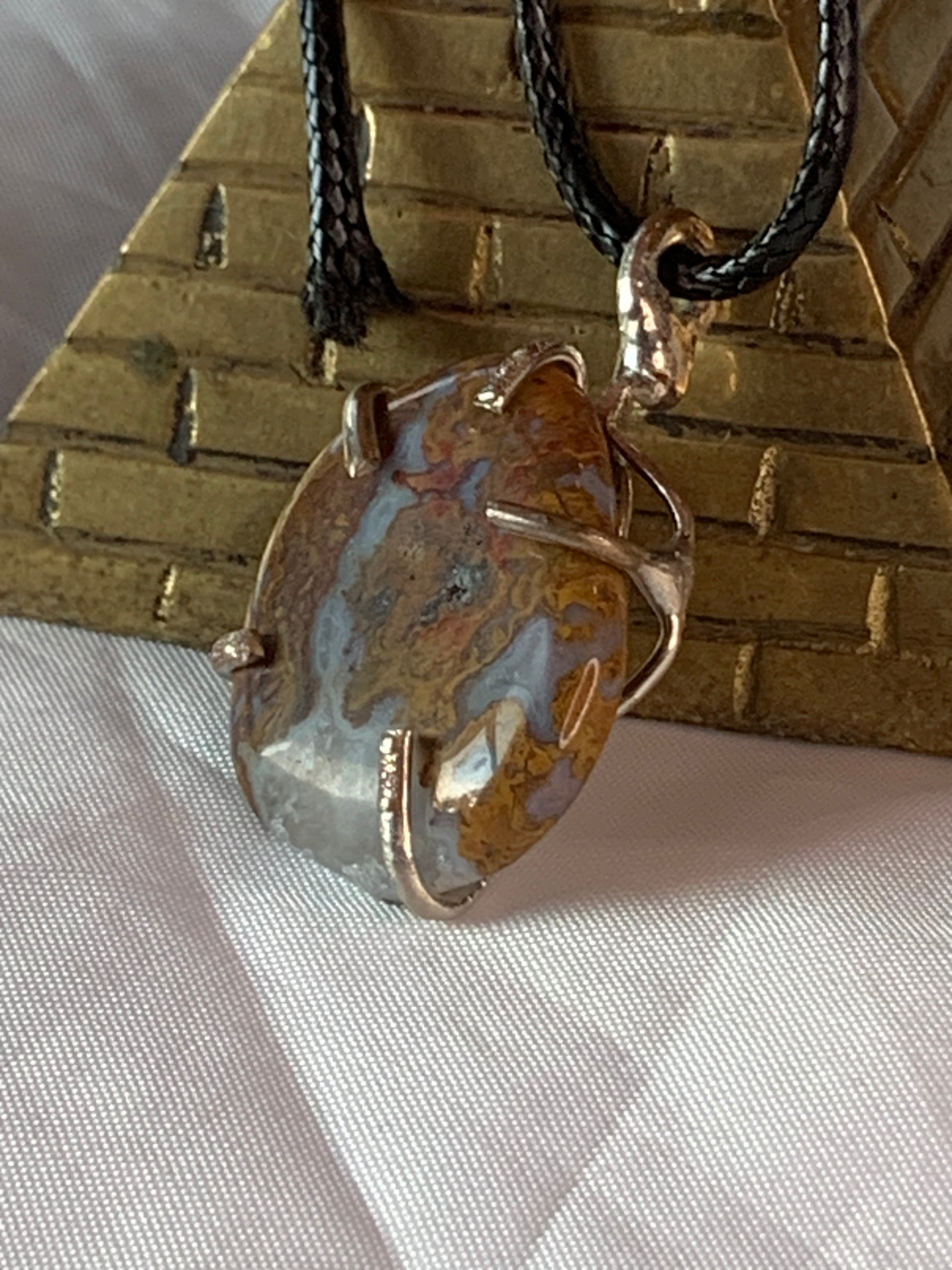 This stone was cut and polished by hand and the setting is 925 sterling silver. Stone sourced from a river in Oregon.