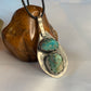 Large Oxidized Mexican Turquoise Nugget Sterling Silver Pendant