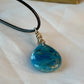 Minimalist Sterling Silver Blue Apatite Pendant