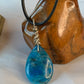 Minimalist Sterling Silver Blue Apatite Pendant