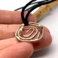 Pink Tourmaline Sterling Silver Sigil Symbol Spiral Necklace Jewelry Pendant