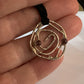 Pink Tourmaline Sterling Silver Sigil Symbol Spiral Necklace Jewelry Pendant