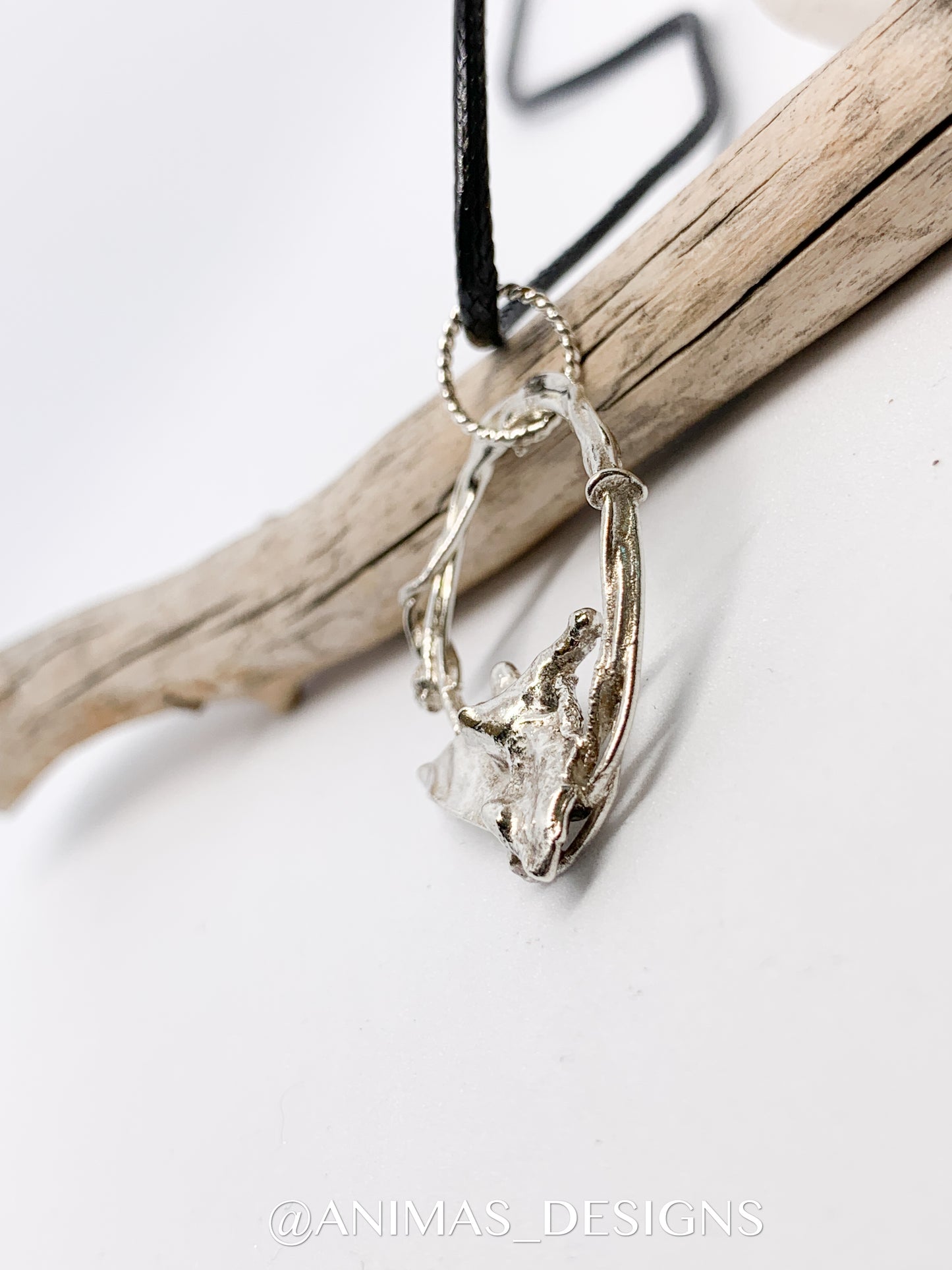 Large Geometric Fused Sterling Silver Necklace