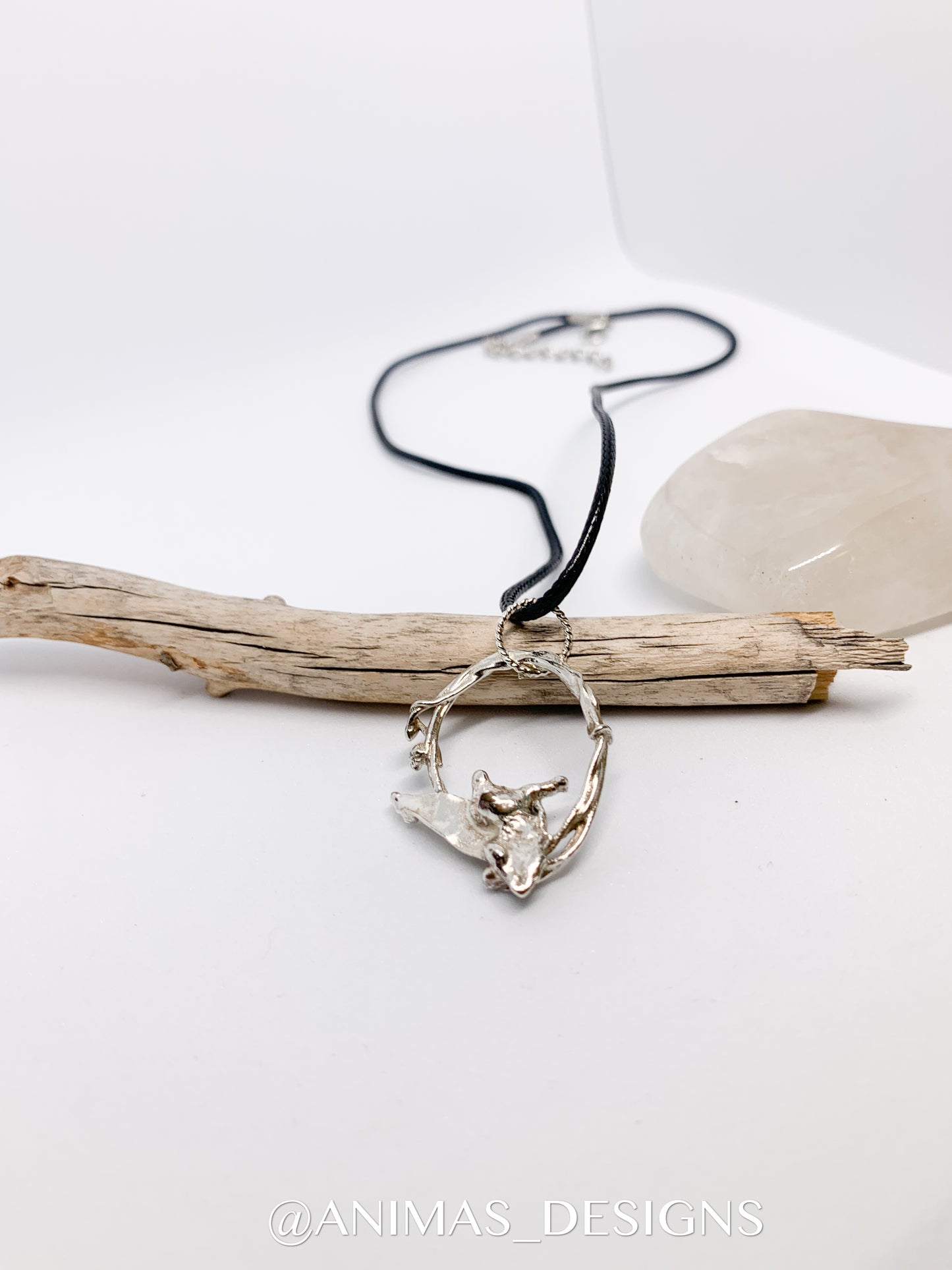 Large Geometric Fused Sterling Silver Necklace