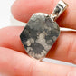 Green and Pink Geometric Large Tourmaline and Sterling Silver Pendant