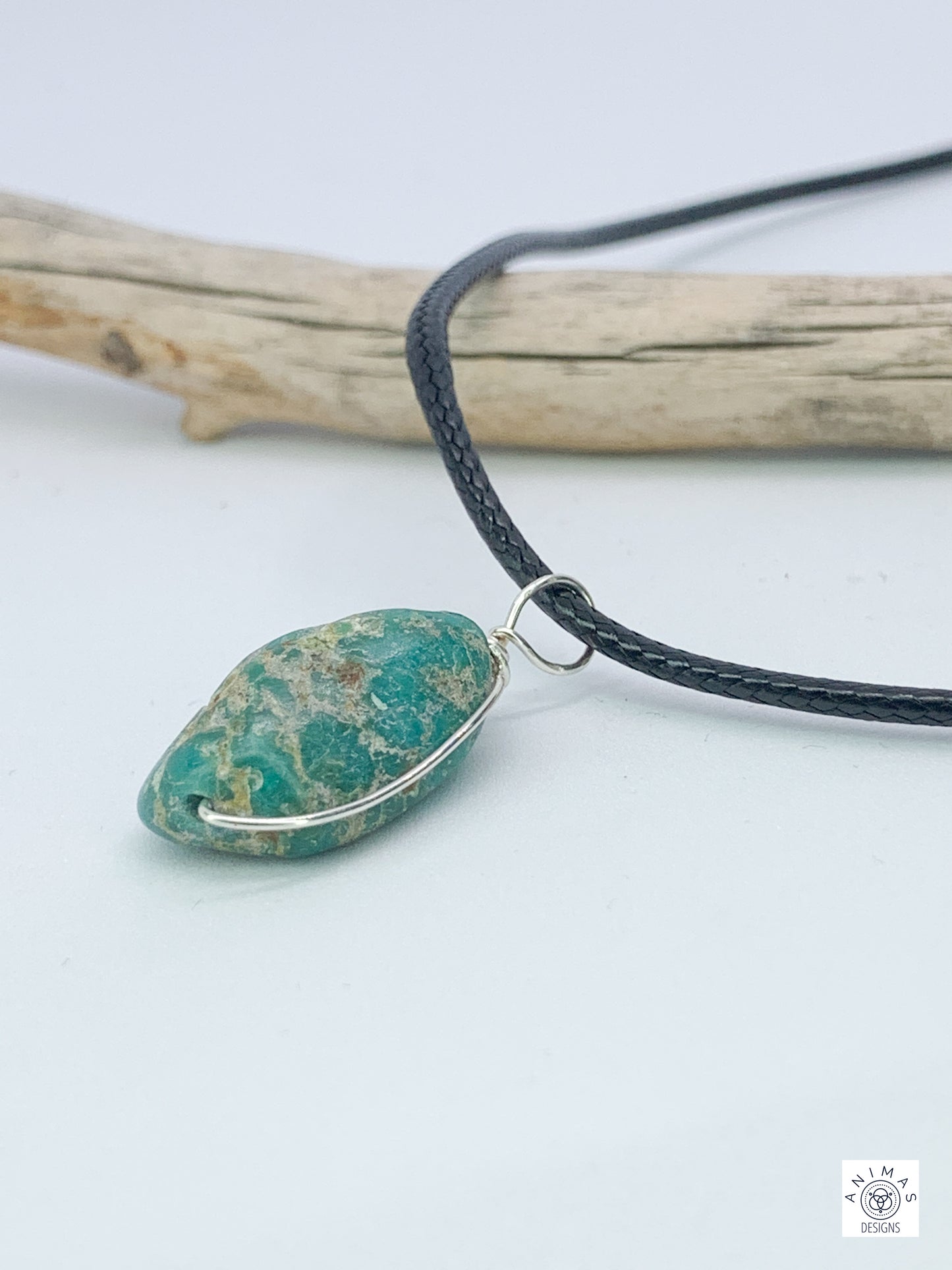 Sterling Silver Mexican Turquoise Minimalist Simple Design Pendant