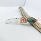 Sterling Silver Turquoise and Quartz Crystal Minimalist Pendant
